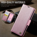 AUTSPACE Til Samsung Galaxy S25 Etui A11 RFID Blokerende Retro Læder Mobiltelefon Pung Cover