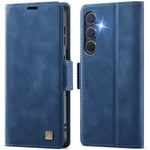 AUTSPACE For Samsung Galaxy S25+ Case  A11 RFID Blocking Retro Leather Cell Phone Wallet Cover