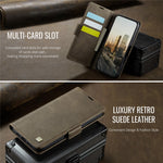 AUTSPACE For iPhone 16 Pro Max Case A11 RFID Blocking Retro Leather Cell Phone Wallet Cover