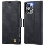 AUTSPACE For iPhone 16 Pro Max Case A11 RFID Blocking Retro Leather Cell Phone Wallet Cover