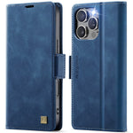 AUTSPACE For iPhone 16 Pro Max Case A11 RFID Blocking Retro Leather Cell Phone Wallet Cover
