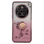 KADEM For Honor Magic7 Pro 5G Case Ring Kickstand TPU Flowers Phone Cover Gradient Glitter