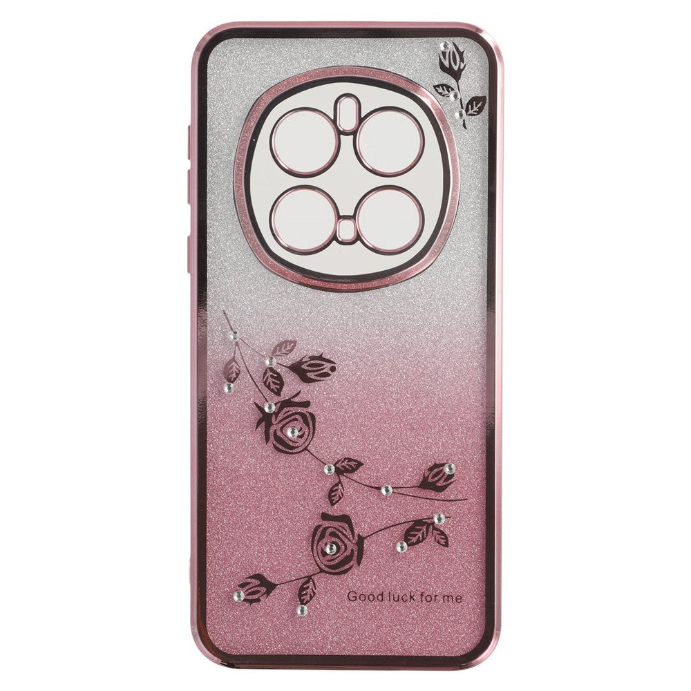 KADEM For Honor Magic7 Pro 5G Case Ring Kickstand TPU Flowers Phone Cover Gradient Glitter