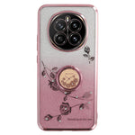 KADEM For Honor Magic7 5G Case Ring Kickstand TPU Flowers Phone Cover Gradient Glitter