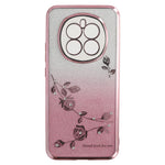 KADEM For Honor Magic7 5G Case Ring Kickstand TPU Flowers Phone Cover Gradient Glitter