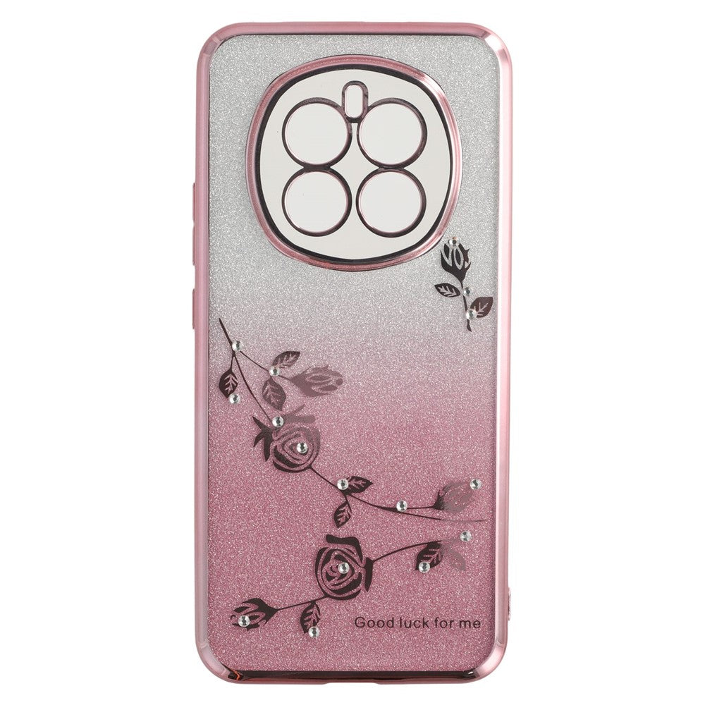 KADEM For Honor Magic7 5G Case Ring Kickstand TPU Flowers Phone Cover Gradient Glitter