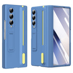 For Samsung Galaxy Z Fold4 5G Kickstand Phone Case with Tempered Glass Screen Protector and Stylus Pen