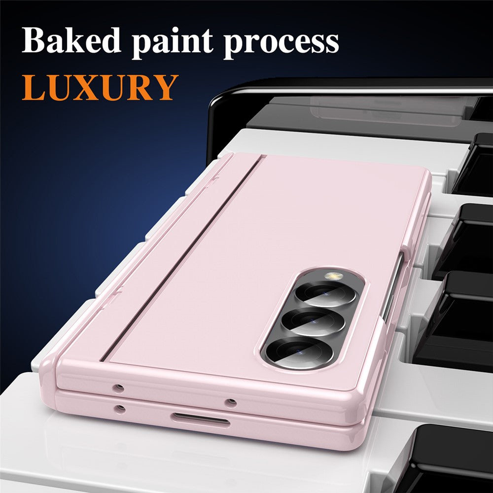 For Samsung Galaxy Z Fold3 5G PC Phone Case with Back Cover Kickstand and Tempered Glass Film