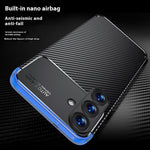 Samsung Galaxy S25-cover med kulfiberstruktur, TPU-mobilbeskyttelse, varmeafledning