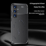 Samsung Galaxy S25+ TPU-mobilcover med kulfiberstruktur og varmeafledning