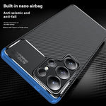Samsung Galaxy S25 Ultra-skal med kulfiberstruktur i TPU, varmeafledning