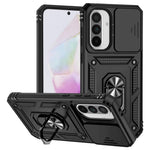 Til Samsung Galaxy A36 5G / A56 5G Cover PC + TPU Telefoncover med Linsebeskyttelse Støttefod