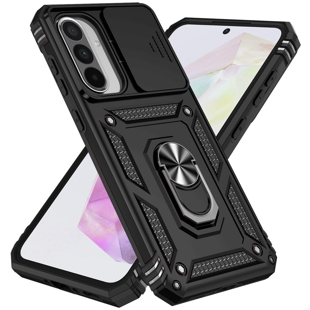 Til Samsung Galaxy A36 5G / A56 5G Cover PC + TPU Telefoncover med Linsebeskyttelse Støttefod