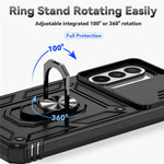 Til Samsung Galaxy A36 5G / A56 5G Cover PC + TPU Telefoncover med Linsebeskyttelse Støttefod