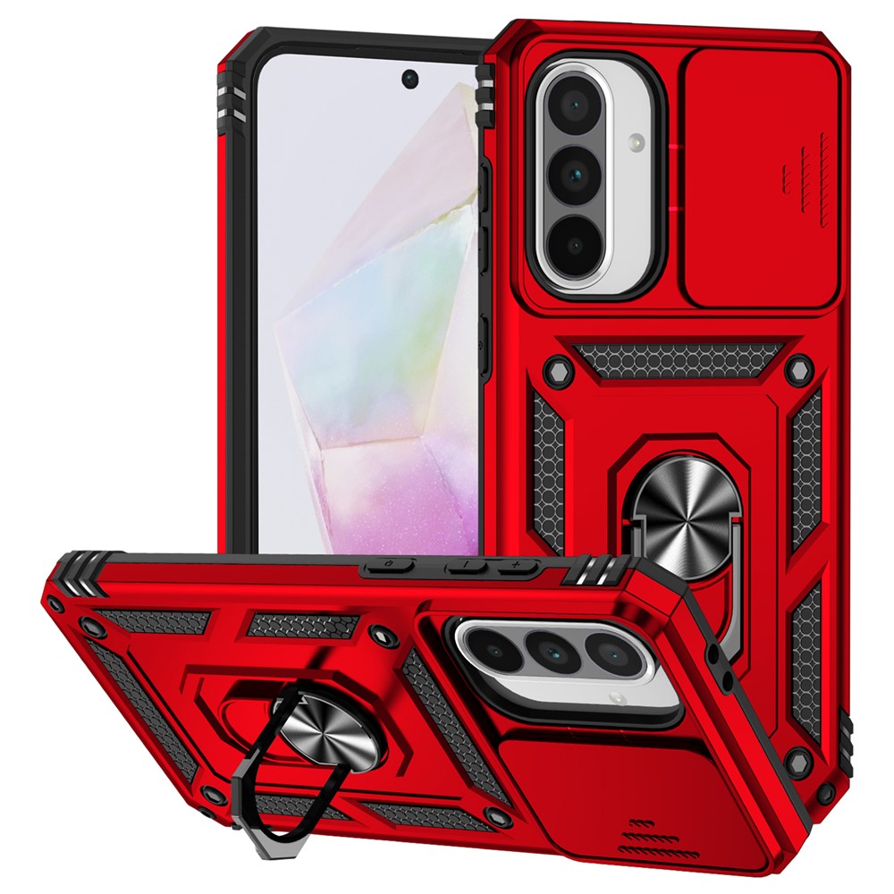 Til Samsung Galaxy A36 5G / A56 5G Cover PC + TPU Telefoncover med Linsebeskyttelse Støttefod