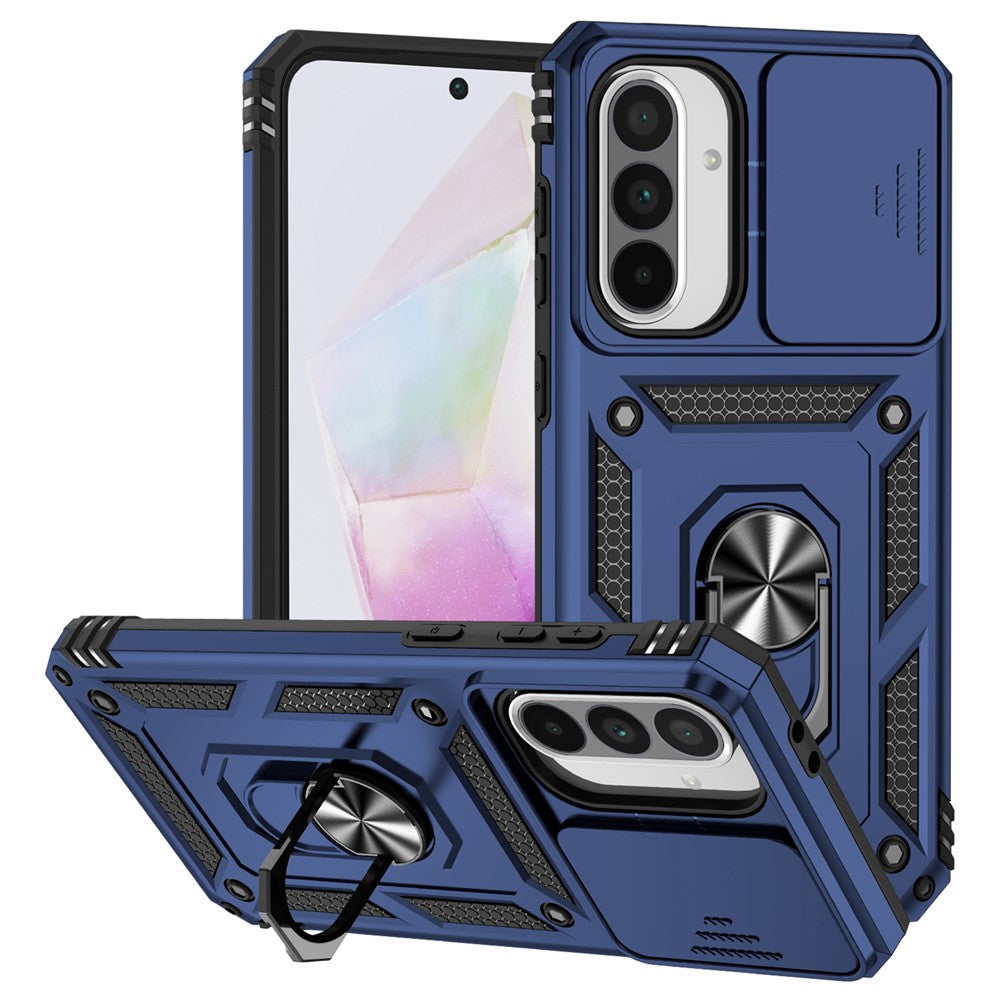 Til Samsung Galaxy A36 5G / A56 5G Cover PC + TPU Telefoncover med Linsebeskyttelse Støttefod