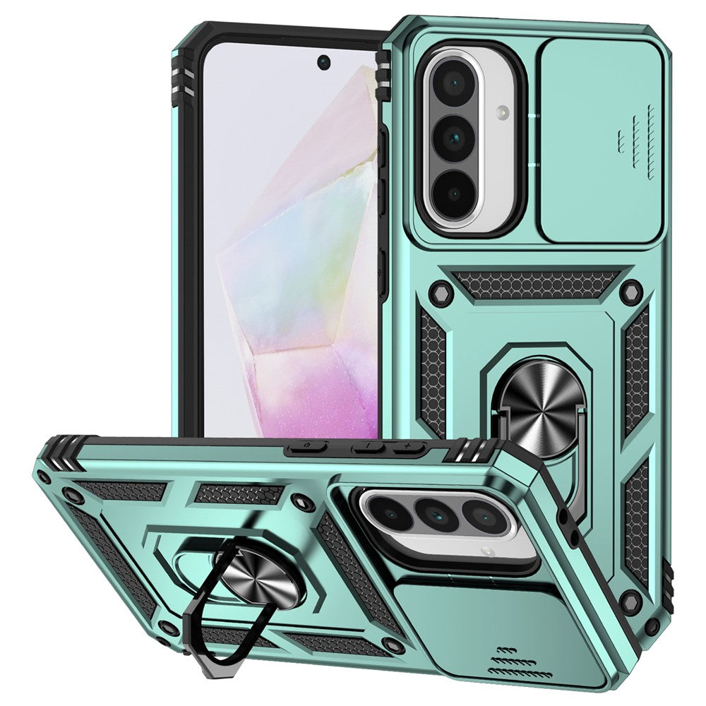 Til Samsung Galaxy A36 5G / A56 5G Cover PC + TPU Telefoncover med Linsebeskyttelse Støttefod