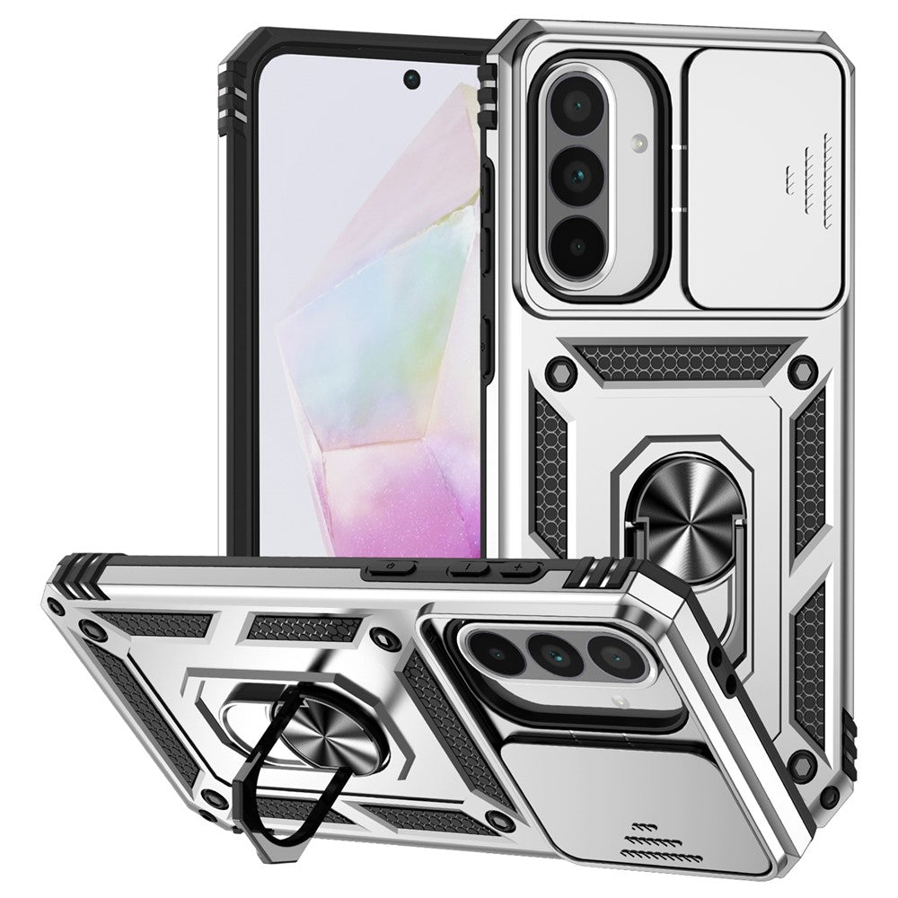 Til Samsung Galaxy A36 5G / A56 5G Cover PC + TPU Telefoncover med Linsebeskyttelse Støttefod