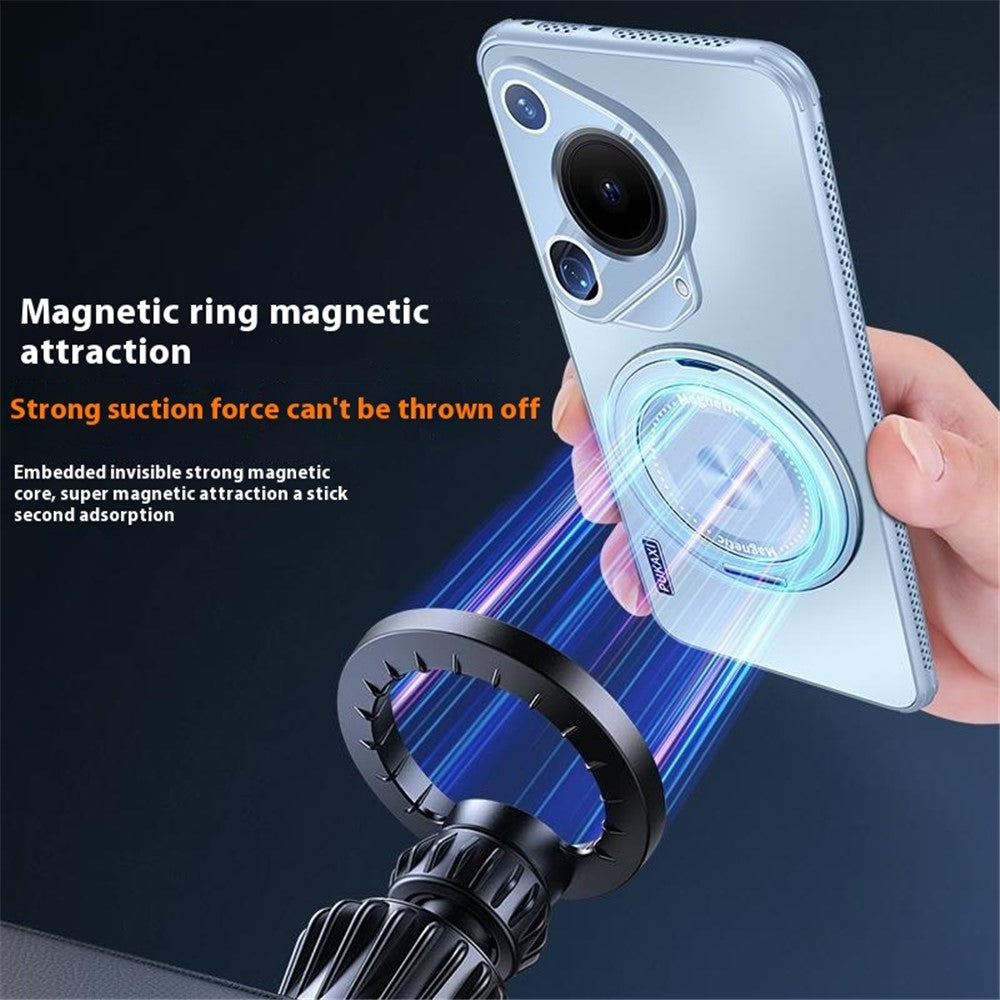 Huawei Pura 70 Ultra Magnetiskt Skal Stativ TPU PC Värmeavledande mobilskal