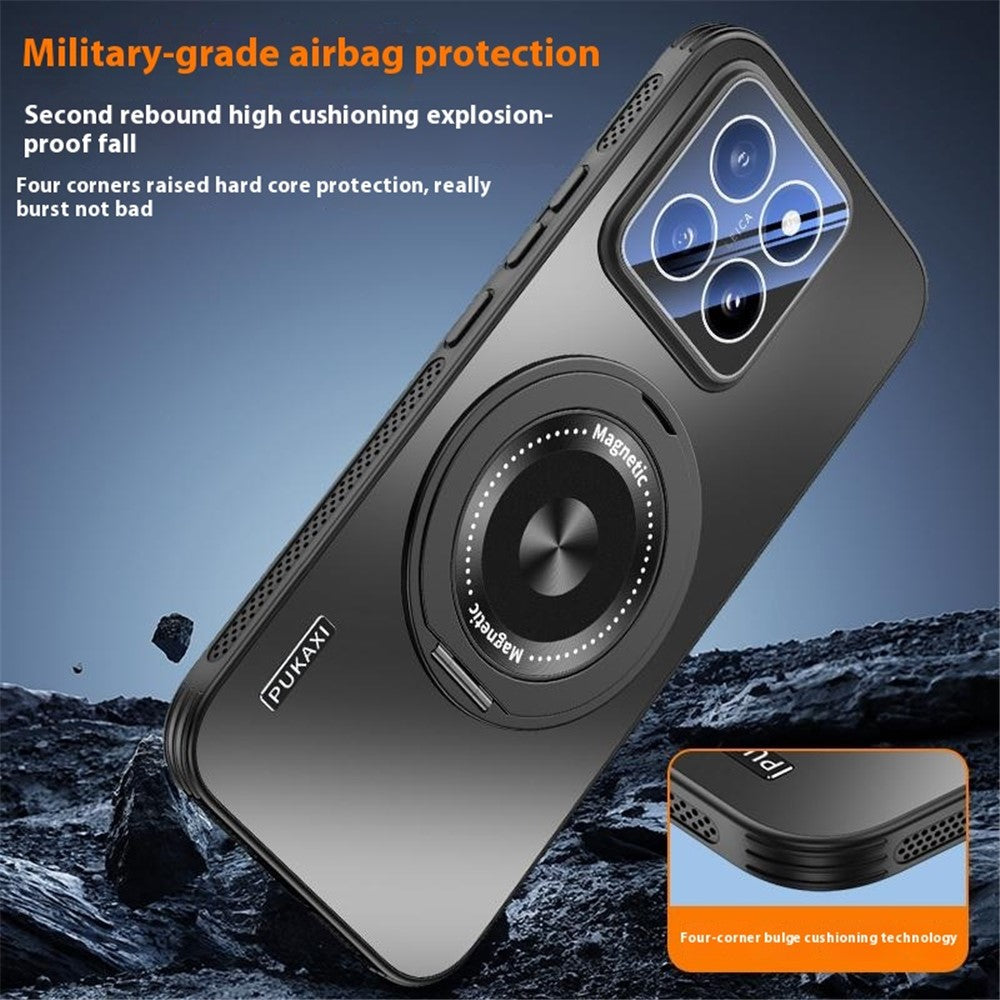 For Xiaomi 14 Pro Magnetic Case Kickstand TPU PC Heat Dissipation Phone Cover