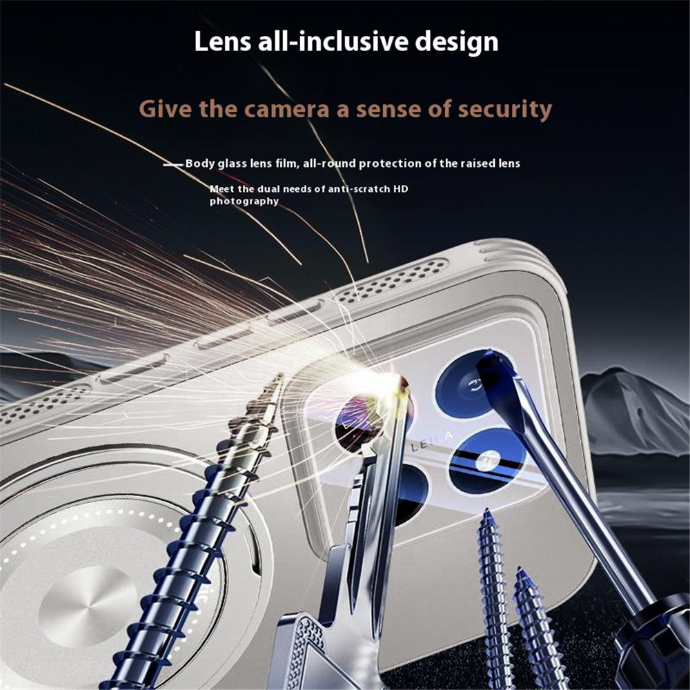 For Xiaomi 14 Pro Magnetic Case Kickstand TPU PC Heat Dissipation Phone Cover