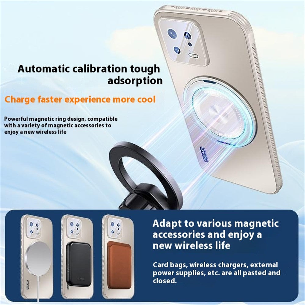 Xiaomi 13 Magnetiskt Skal Stöd TPU PC Värmeavledande mobilskydd