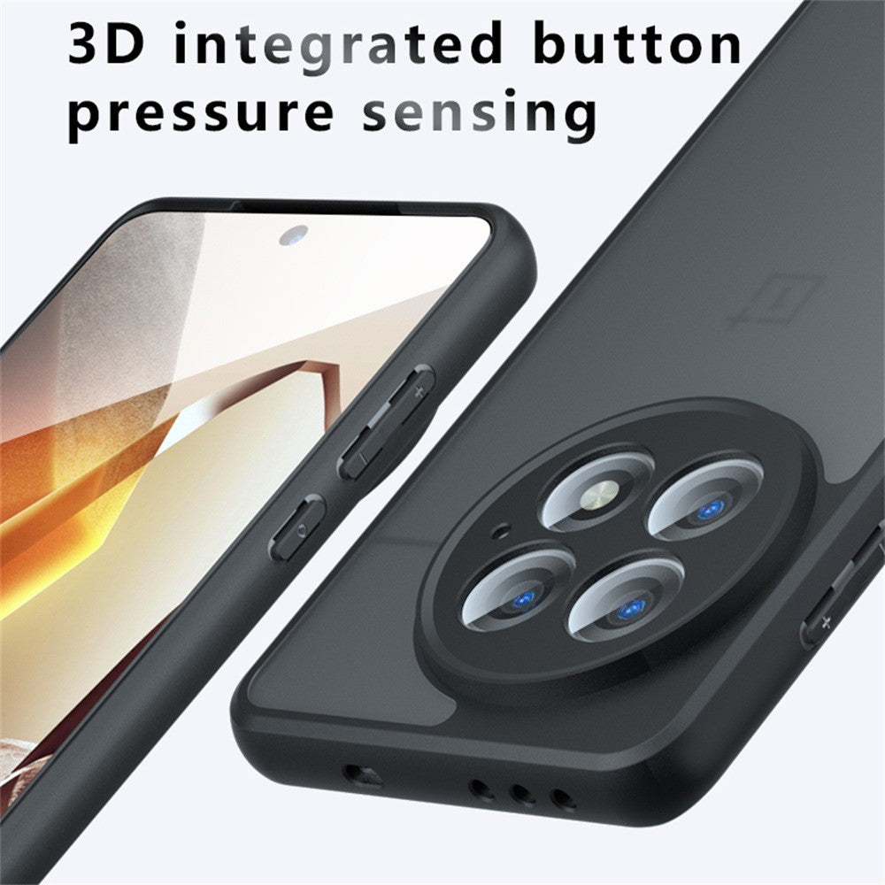 OnePlus OnePlus 13 Skal Skin-Touch TPU + PC Matt mobilskal, Transparent Svart