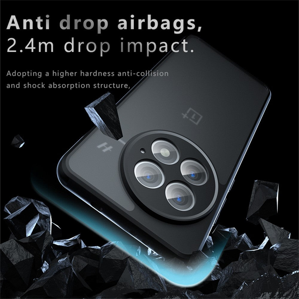 OnePlus OnePlus 13 Skal Skin-Touch TPU + PC Matt mobilskal, Transparent Svart