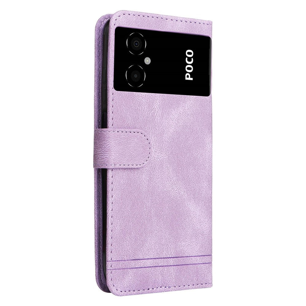 For Xiaomi Poco M4 5G / M5 (India) 4G Leather Wallet Cases Skin Touch Phone Cover Stand with Strap