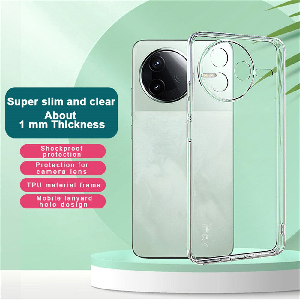 IMAK UX-5 Series Phone Cover for Xiaomi Poco F7 Pro 5G / Redmi K80 5G Case Shockproof TPU Clear Slim Back Shell