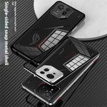 For Asus ROG Phone 9 Pro 5G / Phone 9 5G Case Metal Frame Tempered Glass Back Mobile Cover with Slide Key