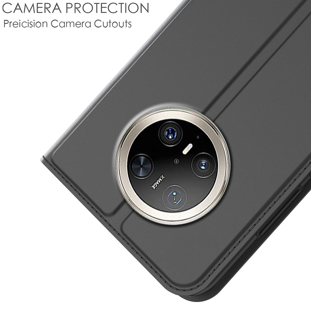 Huawei Mate 70 Pro / 70 Pro+ skal i PU-läder med korthållare, stativ, magnetisk stängning