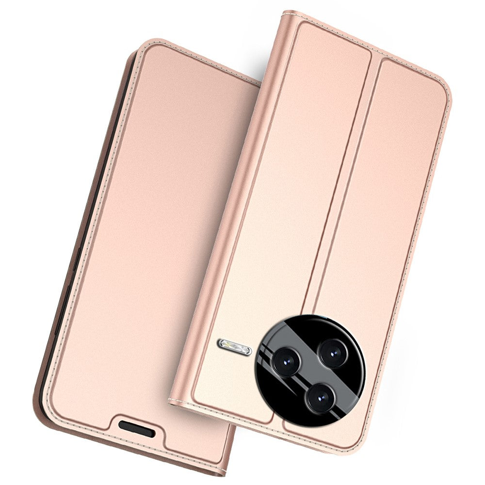 PU-lädermobilskal med korthållare, stativ och magnetisk stängning för Xiaomi Poco F7 Pro 5G / Redmi K80 5G