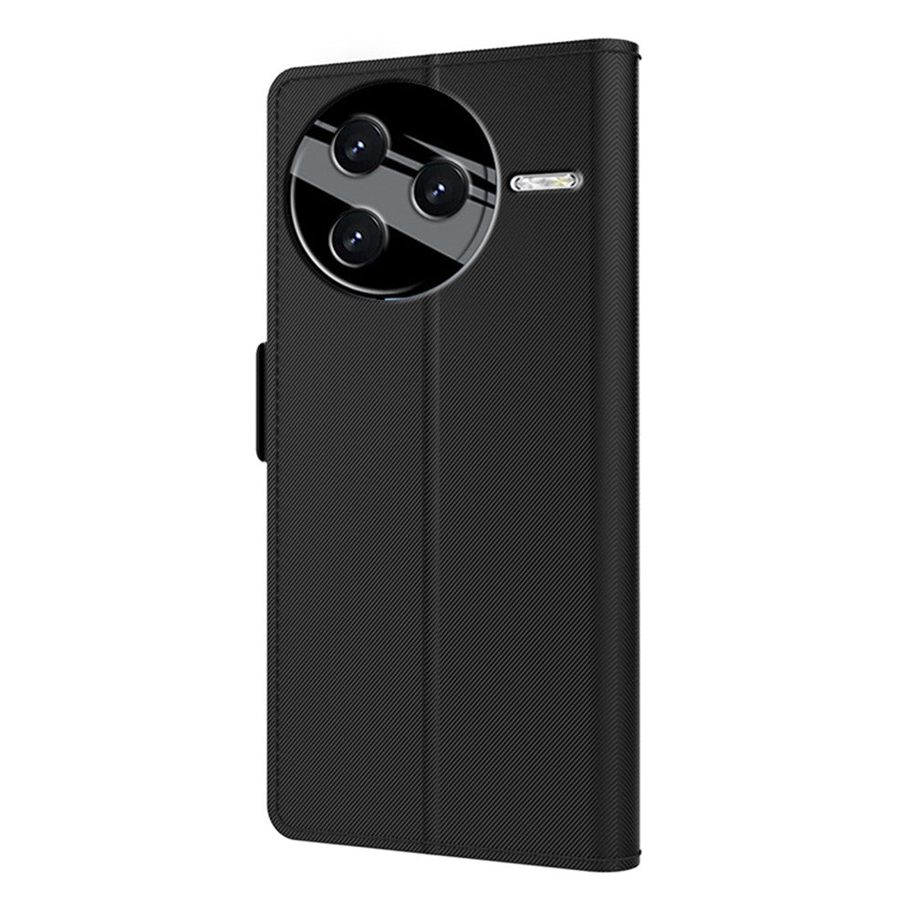For Xiaomi Poco F7 Pro 5G / Redmi K80 5G Case Stand PU Leather Phone Cover Card Holder Mirror