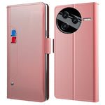 For Xiaomi Poco F7 Pro 5G / Redmi K80 5G Case Stand PU Leather Phone Cover Card Holder Mirror