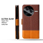 For Xiaomi Poco F7 Pro 5G / Redmi K80 5G Case Color Splicing PU Leather Wallet Phone Cover