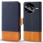 For Xiaomi Poco F7 Pro 5G / Redmi K80 5G Case Color Splicing PU Leather Wallet Phone Cover
