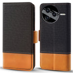 For Xiaomi Poco F7 Pro 5G / Redmi K80 5G Case Color Splicing PU Leather Wallet Phone Cover