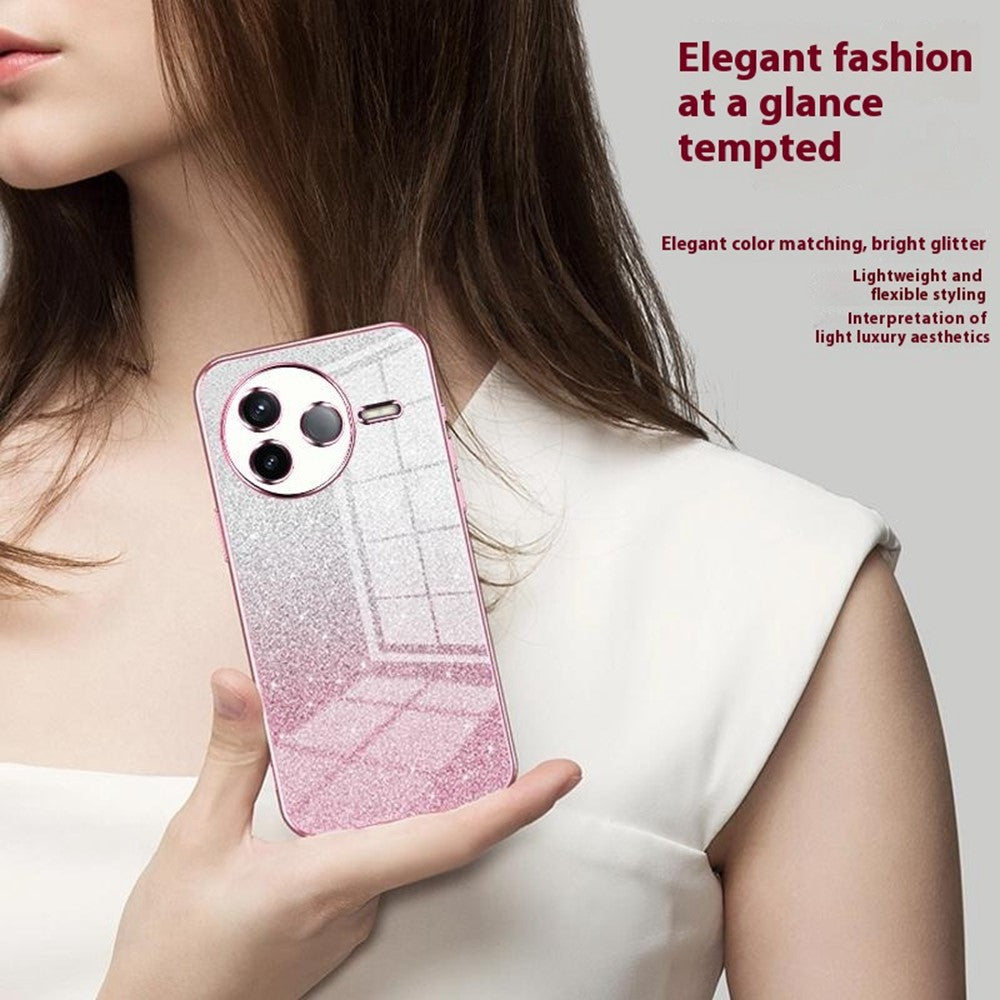 For Xiaomi Poco F7 Pro 5G / Redmi K80 5G Case Electroplating Gradient Glitter TPU Phone Cover