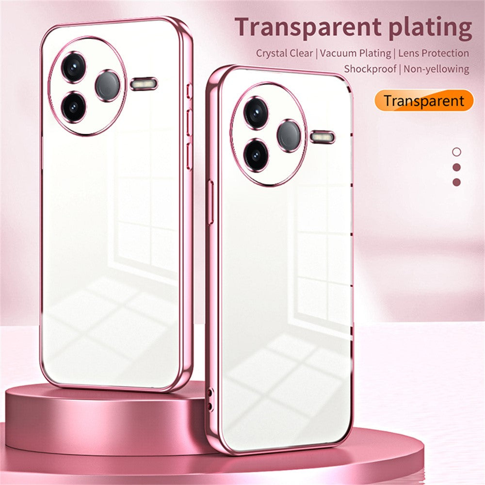 For Xiaomi Poco F7 Pro 5G / Redmi K80 5G Case Electroplating Frame Soft TPU Phone Cover