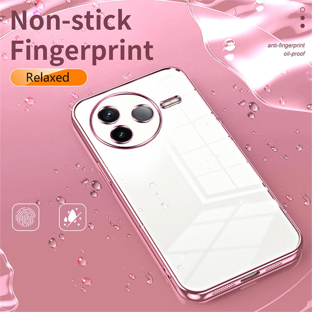 For Xiaomi Poco F7 Pro 5G / Redmi K80 5G Case Electroplating Frame Soft TPU Phone Cover