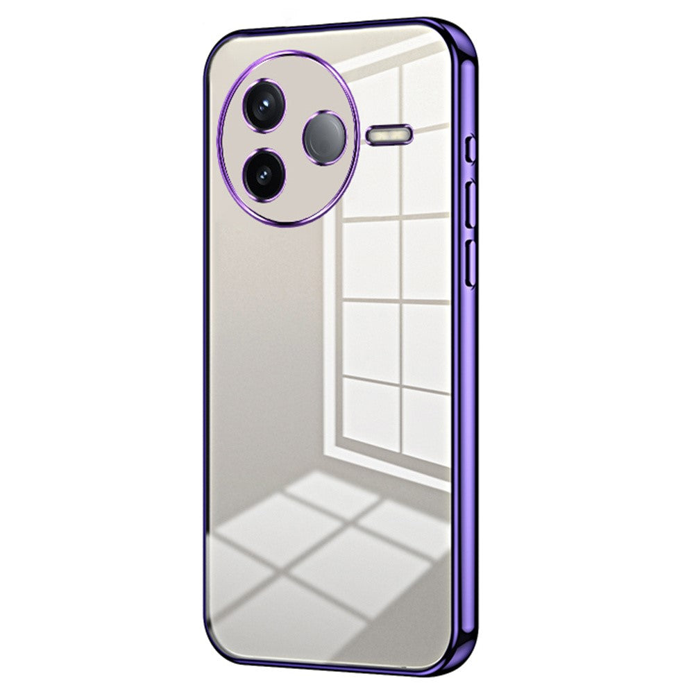 For Xiaomi Poco F7 Pro 5G / Redmi K80 5G Case Electroplating Frame Soft TPU Phone Cover