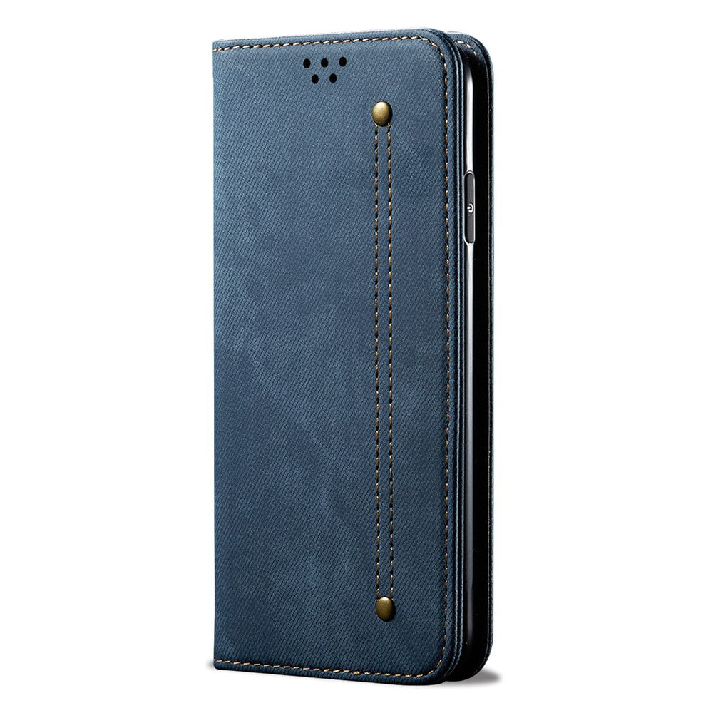 For Huawei Mate 70 Pro / Mate 70 Pro+ Case Jeans Cloth Texture Anti-Scratch Leather Stand Phone Cover