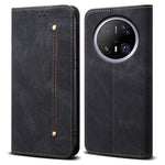 For Huawei Mate 70 Pro / Mate 70 Pro+ Case Jeans Cloth Texture Anti-Scratch Leather Stand Phone Cover
