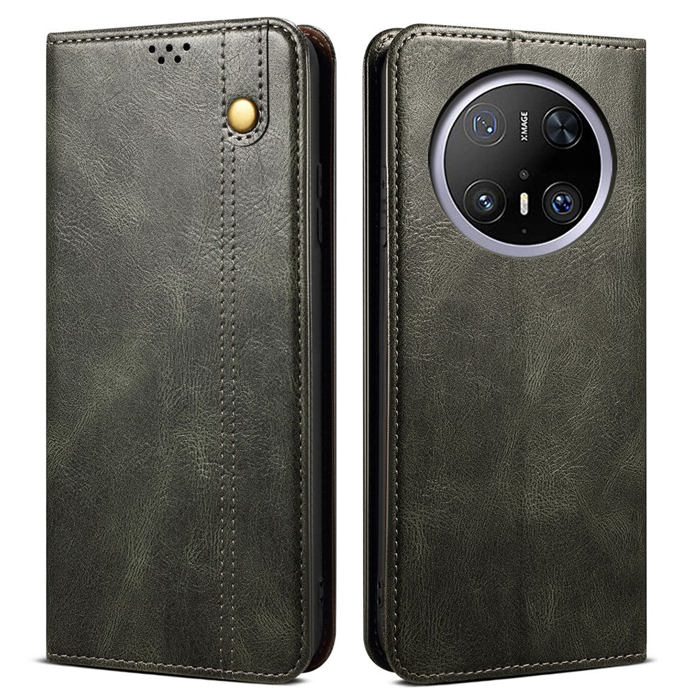 For Huawei Mate 70 Case Crazy Horse Texture Waxy Leather Wallet Stand Phone Cover