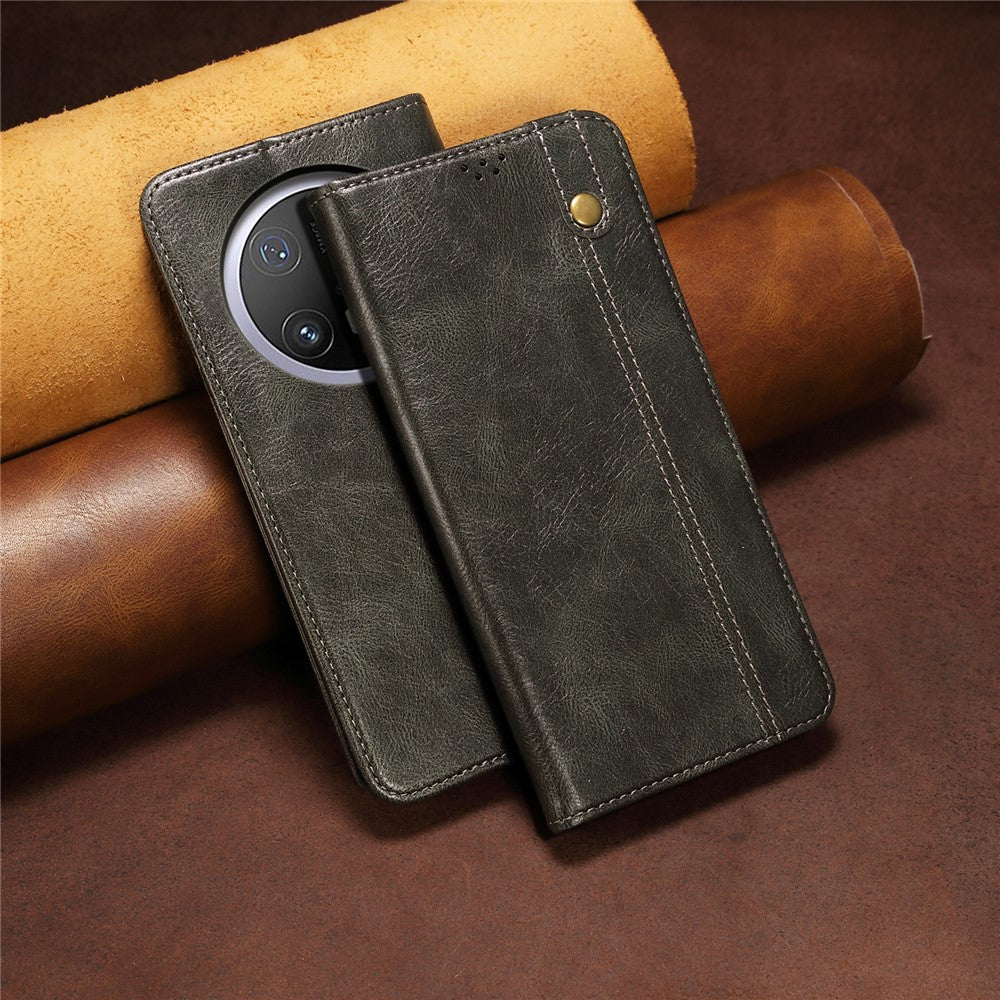 For Huawei Mate 70 Case Crazy Horse Texture Waxy Leather Wallet Stand Phone Cover