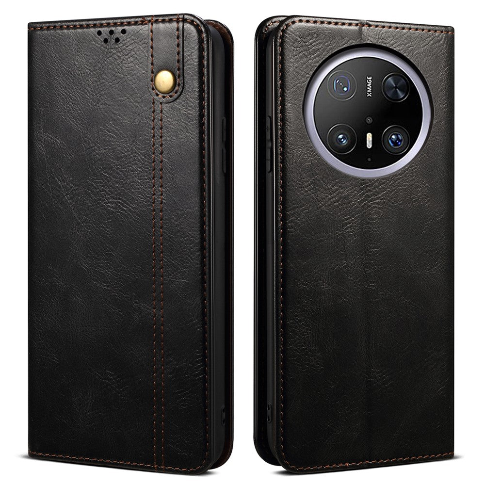 For Huawei Mate 70 Case Crazy Horse Texture Waxy Leather Wallet Stand Phone Cover