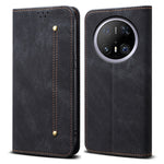 For Huawei Mate 70 Case Jeans Cloth Texture Anti-Scratch Leather Stand Phone Cover