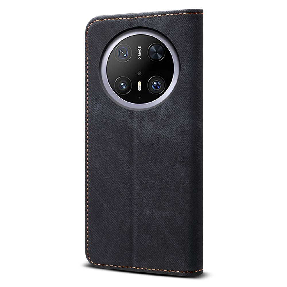 For Huawei Mate 70 Case Jeans Cloth Texture Anti-Scratch Leather Stand Phone Cover