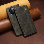 For Xiaomi Poco F7 Pro 5G / Redmi K80 5G Case Crazy Horse Texture Waxy Leather Wallet Stand Phone Cover